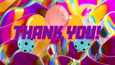 Animation-of-thank-you-text-over-pattern-background