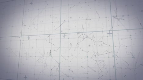 Animation-Eines-Netzwerks-Von-Verbindungen-über-Ein-Gitternetz-In-Nahtlosem-Muster-Vor-Grauem-Hintergrund