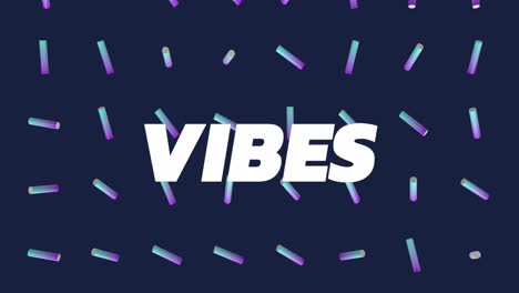 Animation-of-vibes-text-over-rows-of-shapes-on-blue-background