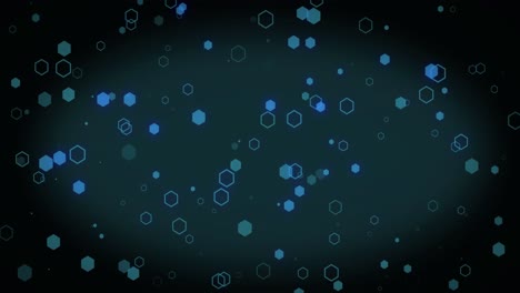 Animation-of-hexagons-on-black-background