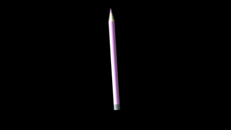 Animation-of-pencil-moving-on-black-background