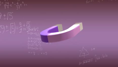 Animation-of-horseshoe-magnet-over-mathematical-data-processing