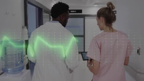 Animation-Der-Datenverarbeitung-über-Verschiedene-Ärzte-Im-Krankenhaus