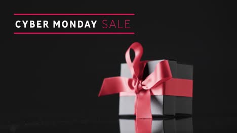 Animation-of-cyber-monday-sale-text-over-gift-box