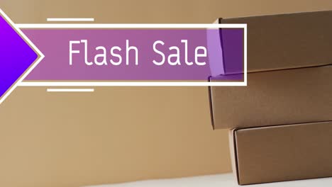 Animation-of-flash-sale-text-over-gift-boxes