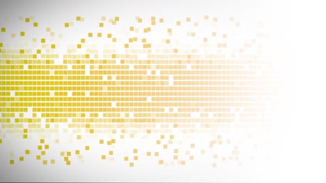 Animation-of-golden-squares-over-white-background