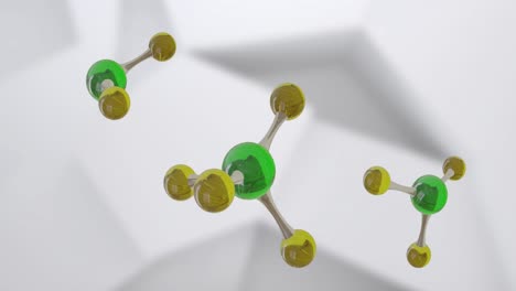Animation-of-micro-of-molecules-models-over-grey-background