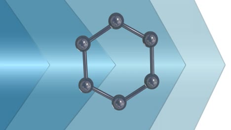 Animación-De-Micro-3d-De-Moléculas-Y-Flechas-Azules-Sobre-Fondo-Blanco