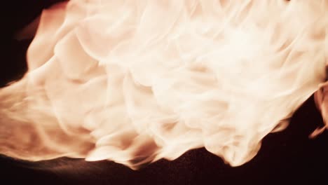 Video-of-yellow-fire-flames-and-copy-space-on-black-background