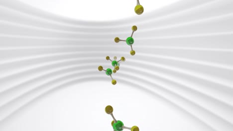 Animation-of-micro-of-molecules-models-over-grey-background
