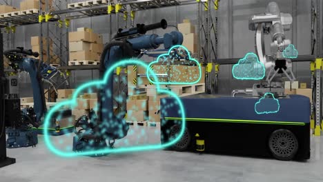 Animation-of-digital-clouds-and-data-processing-over-warehouse