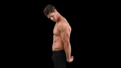 Muscular-man-posing-for-camera-