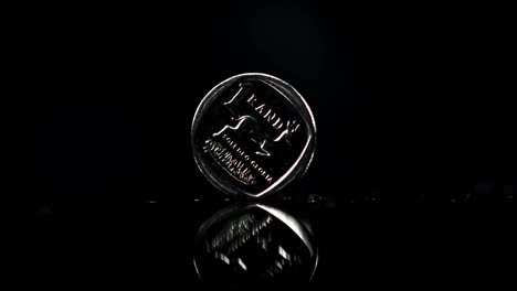 Coin-spinning-on-black-background