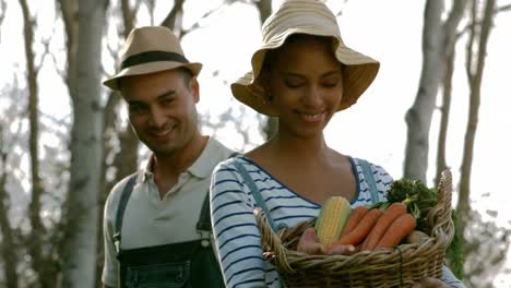 Happy-young-couple-with-box-of-vegetables