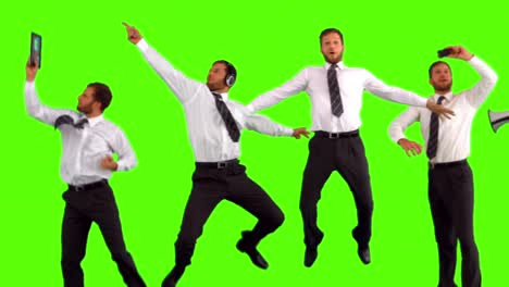 Series-of-jumping-businessman-in-slow-motion
