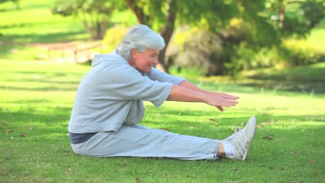 Mature-woman-doing-her-stretches