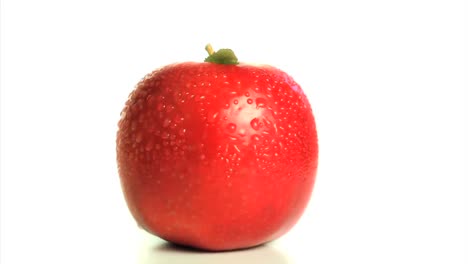 Nasser-Roter-Apfel-Rotiert