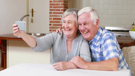 Senior-couple-taking-selfie