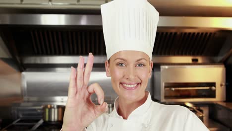 Female-cook-make-a-ok-sign