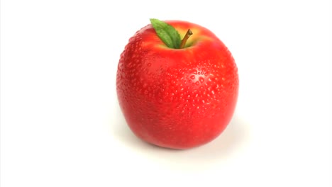 Nasser-Roter-Apfel-Rotiert