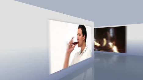 Montage-of-people-drinking-red-wine