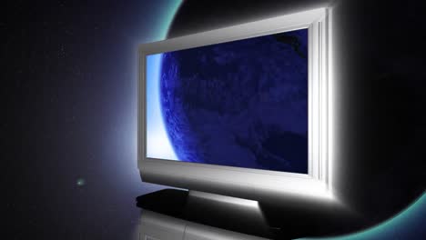 Globus-Auf-LCD-Fernseher-2