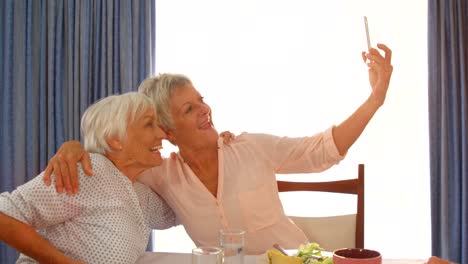 Glückliche-ältere-Frauen,-Die-Ein-Selfie-Machen