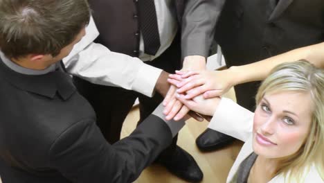 Panorama-of-business-people-with-hands-together