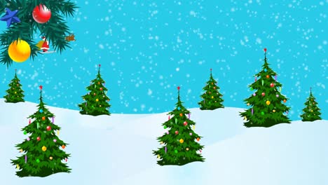 Der-Weihnachtsmann-Fliegt-In-Einem-Schlitten-über-Den-Schnee