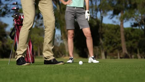 Golfers-playing-golf-