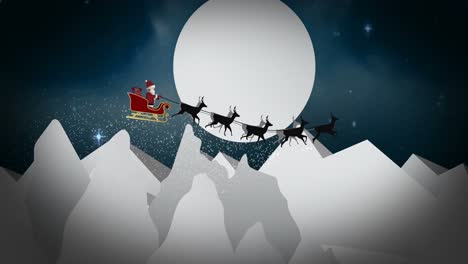 Illustration-Des-Fliegenden-Weihnachtsmanns