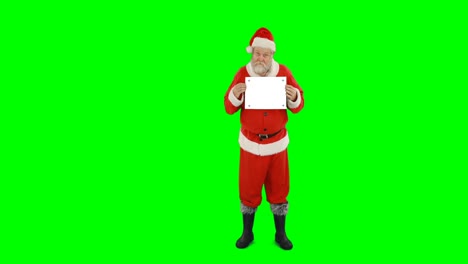 Santa-claus-holding-blank-board