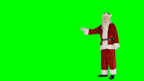 Weihnachtsmann-Gestikuliert-Auf-Grünem-Bildschirm