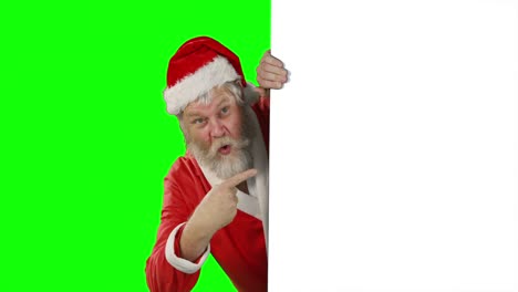 Papá-Noel-Sorprendido-Agitando-La-Mano-En-La-Pantalla-Verde