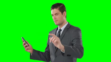 Businessman-using-digital-screen