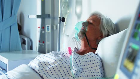 Senior-woman-relaxing-in-the-ward
