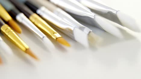 Close-up-of-various-paint-brushes