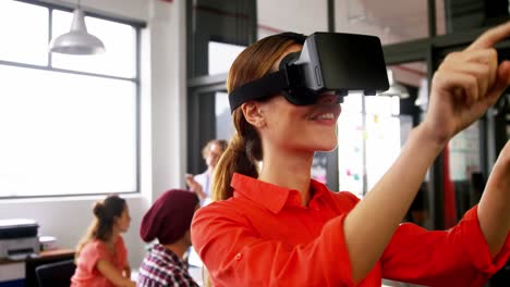 Business-executive-using-a-virtual-reality-headset