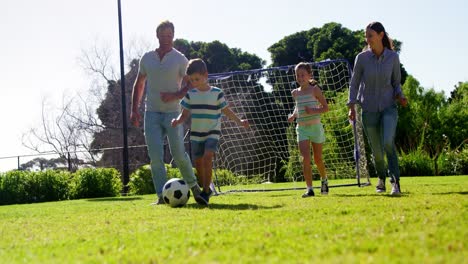 Happy-family-playing-football