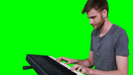 Musician-playing-electronic-piano