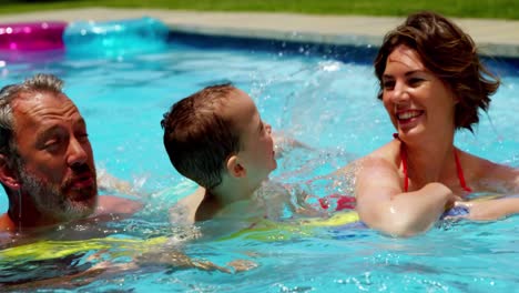 Family-enjoying-in-swimming-pool