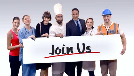 Various-professional-holding-placard-of-join-us-text