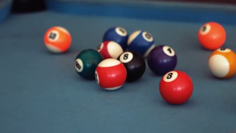 Ball-being-shot-while-playing-pool