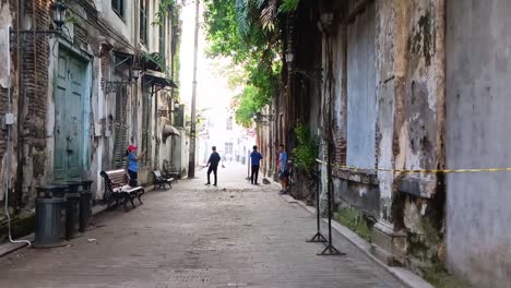 Morgenstimmung-In-Der-Altstadt-Von-Semarang,-Zentral-Java,-Indonesien