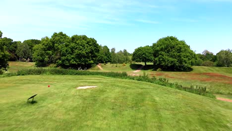 Aerial-Golf-Flyover-with-Pro-Swinging-Ball