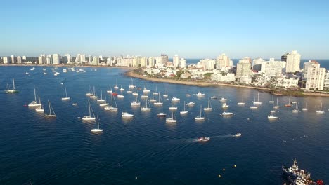 Vista-Aérea-De-La-Ciudad-De-Punta-Del-Este-Por-La-Tarde