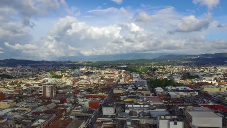 Aerial-shot-of-the-central-city-area-of-a-central-american-country