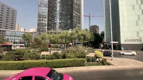 slow-motion-shot-of-paseo-de-la-reforma-avenue-near-downtown-in-mexico-city