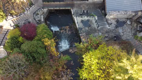 Niagara-Glen-in-Fall-ascending-overhead-aerial