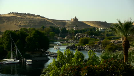 Aga-Khan-Mausoleum-seen-from-across-the-River-Nile-in-Aswan-wide-shot